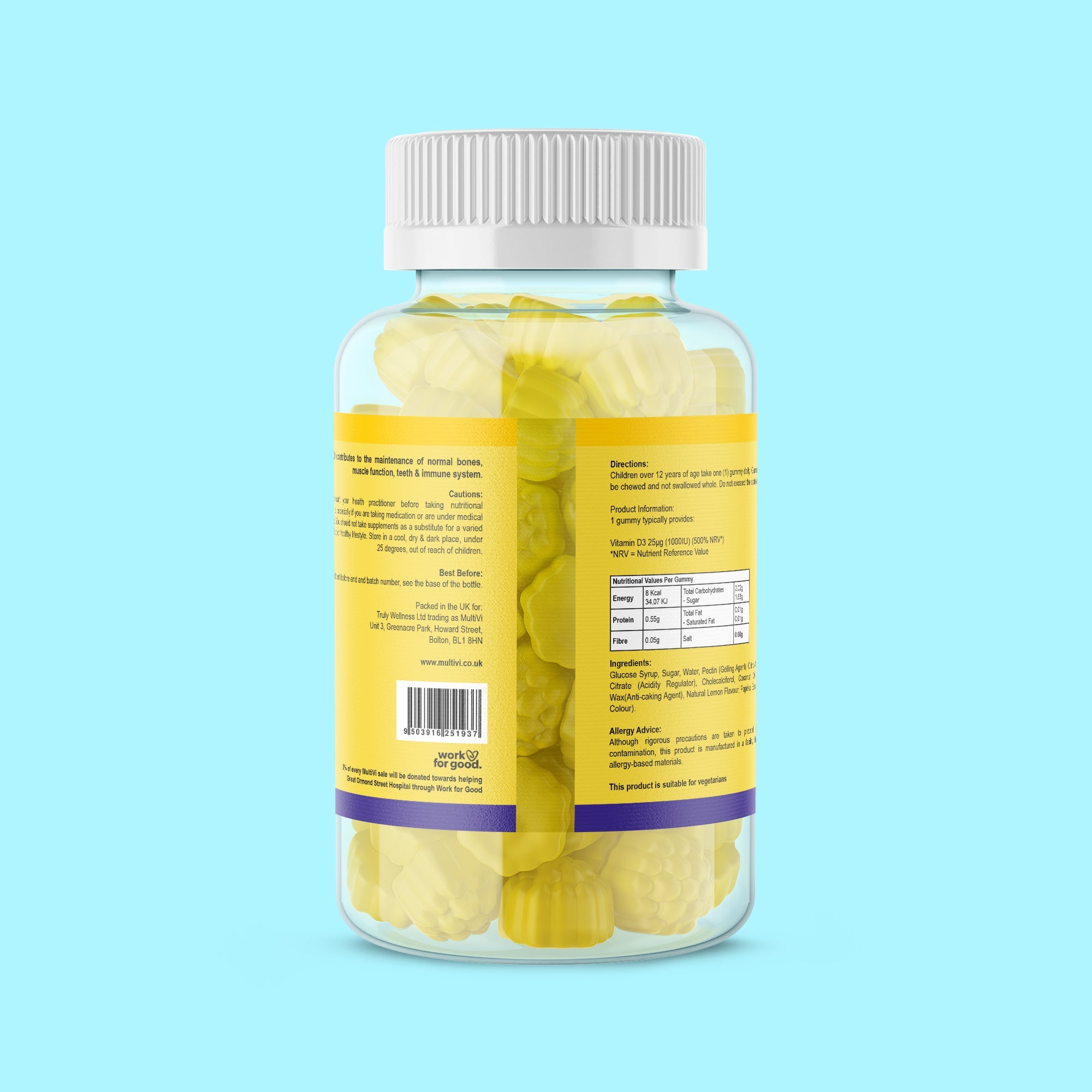 Vitamina D3 Gomas Limão | Para Crianças