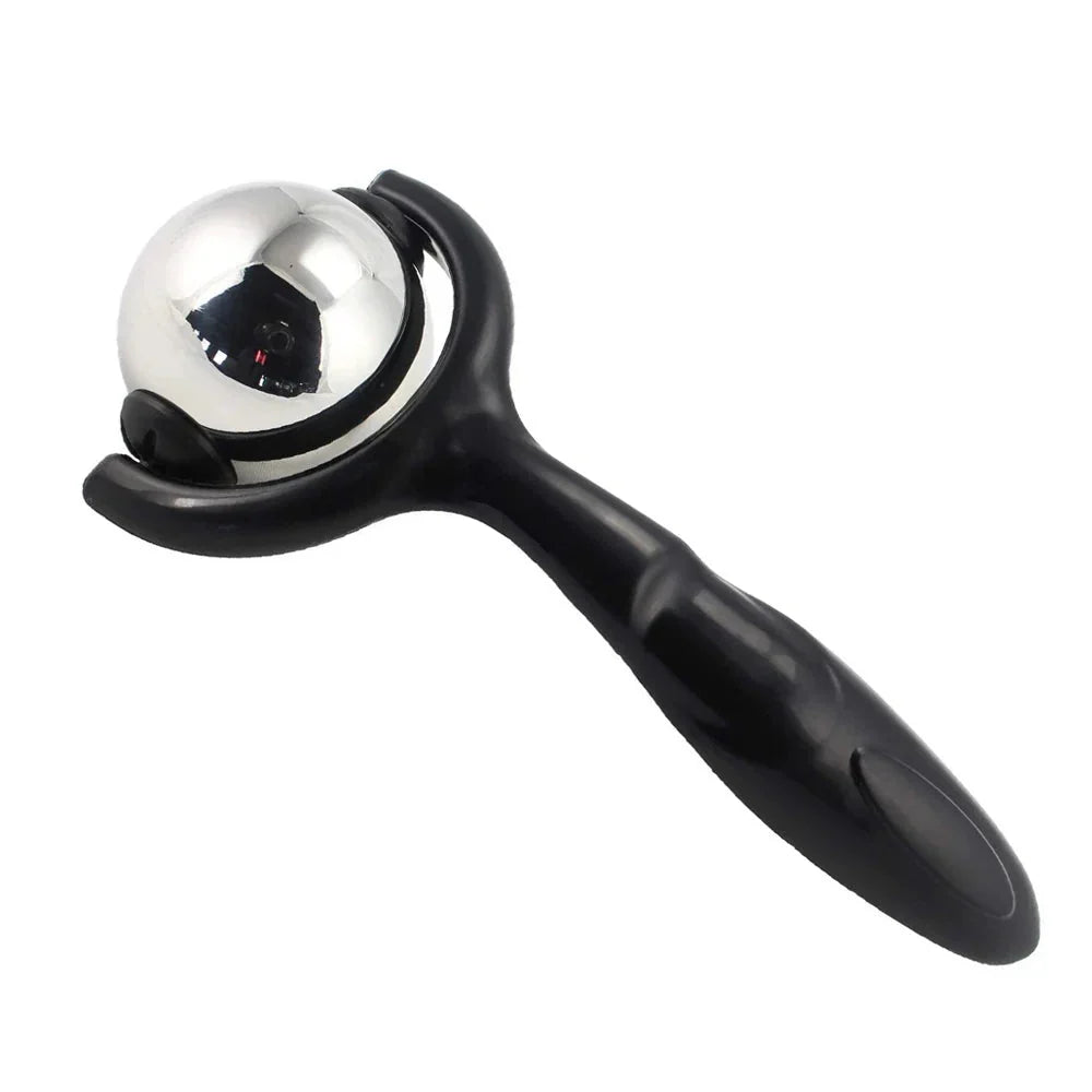 Rolo de Massagem de Aço Inoxidável Massagem de Tecidos Profundos Preto