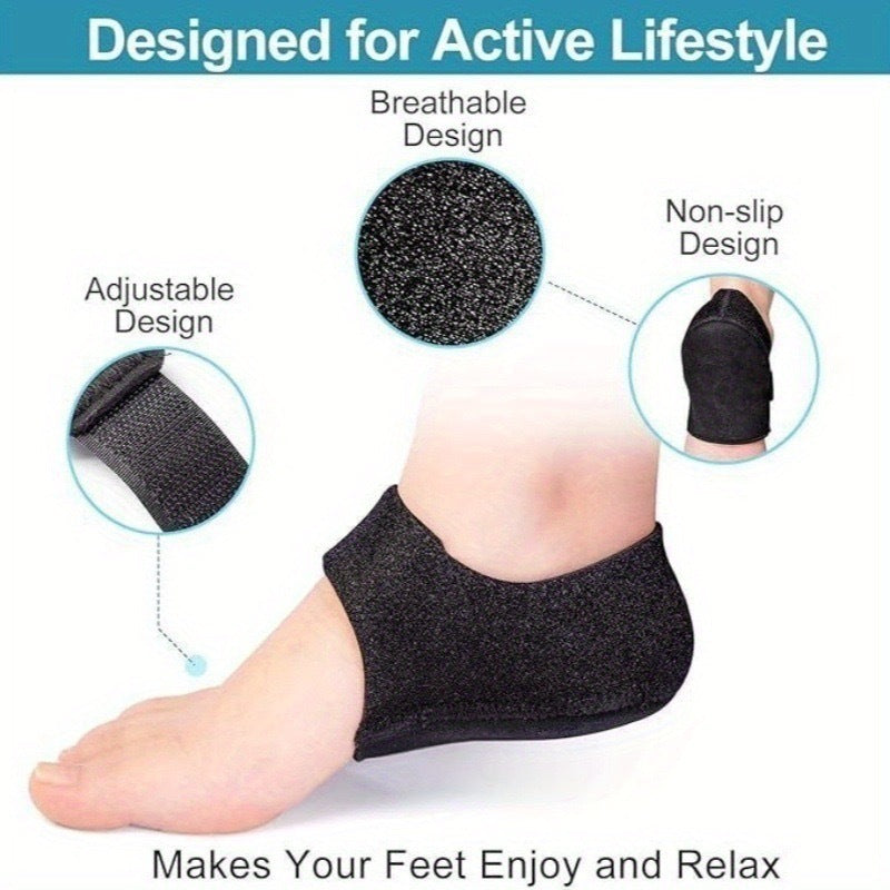 Manufacturer Cross-Border Silicone Heel Protector Velcro Heel Cover Heel Pad Shock-Absorbing Heel Protector Pad