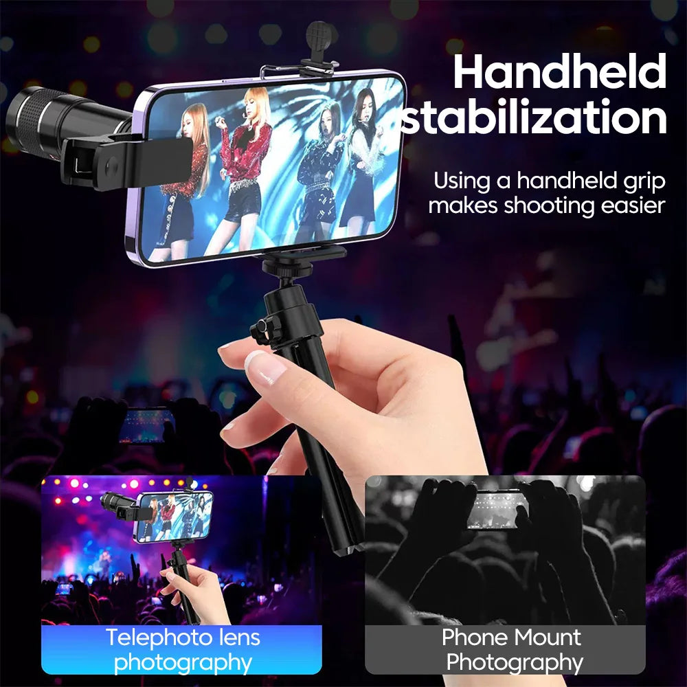 20x Mobile Phone External Telephoto Lens Kit Portable Design With Lens Clip HD External Zoom Camera Lens For Concert Shooting ﻿