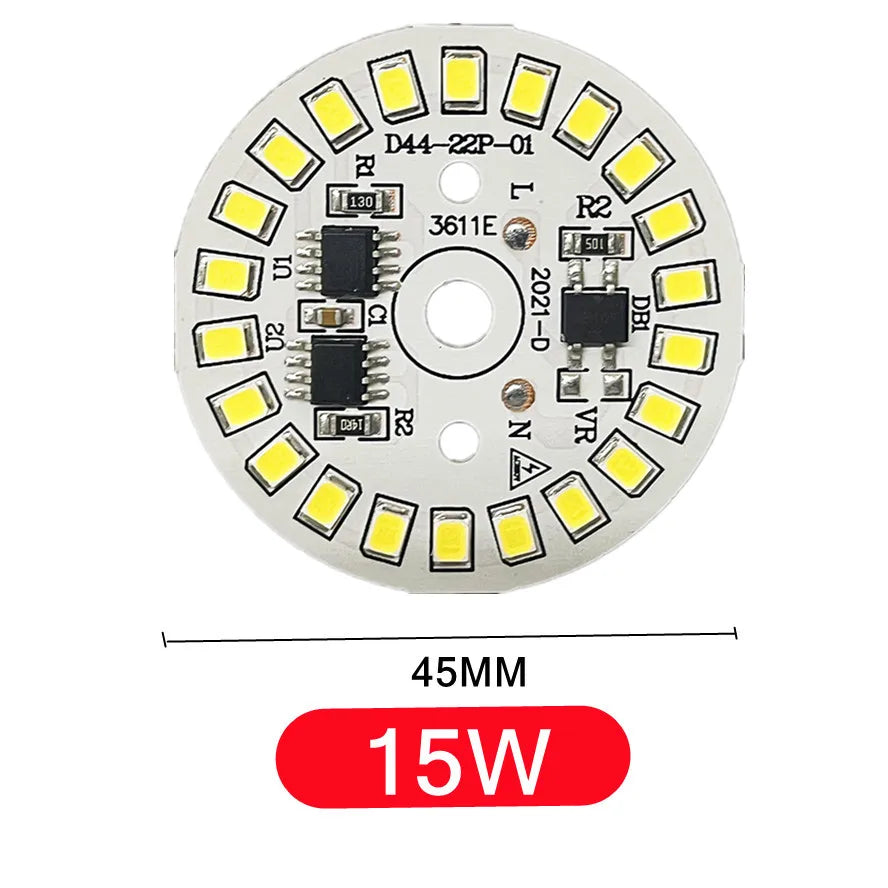 LED Chip for Lamp Bulb 3W 5W 7W 9W 12W SMD 2835 Round Light Beads AC 220V-240V Bulb Chip Lighting Spotlight 90 Lumen/W