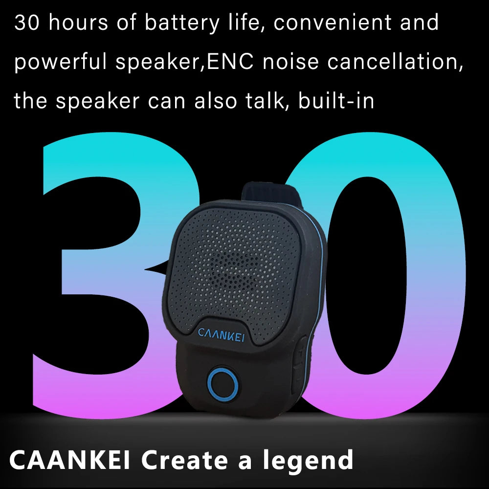 Wearable Outdoor Bluetooth Speaker IPX7 Waterproof Portable Sport Microphone Speakers Clip-On Speaker Call/Music for Android IOS