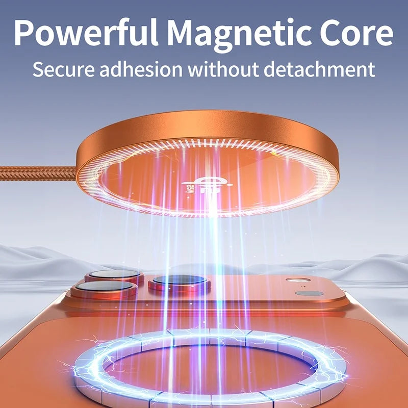 Lenovo Qi 2 25W Magnetic Wireless Charger 20W Fast Charging for iPhone 15/14/13/12 Series Ultra-slim Portable USB-C Charger