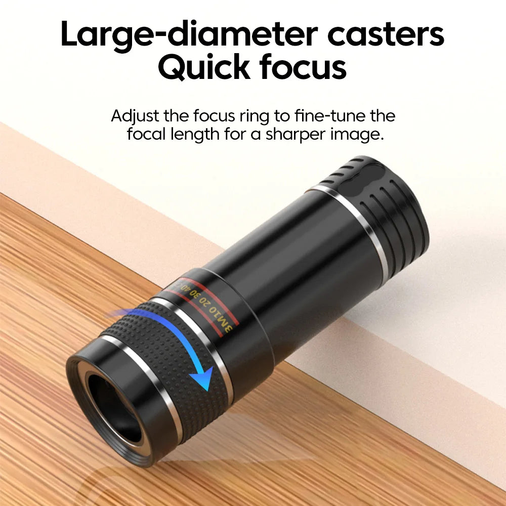 20x Mobile Phone External Telephoto Lens Kit Portable Design With Lens Clip HD External Zoom Camera Lens For Concert Shooting ﻿