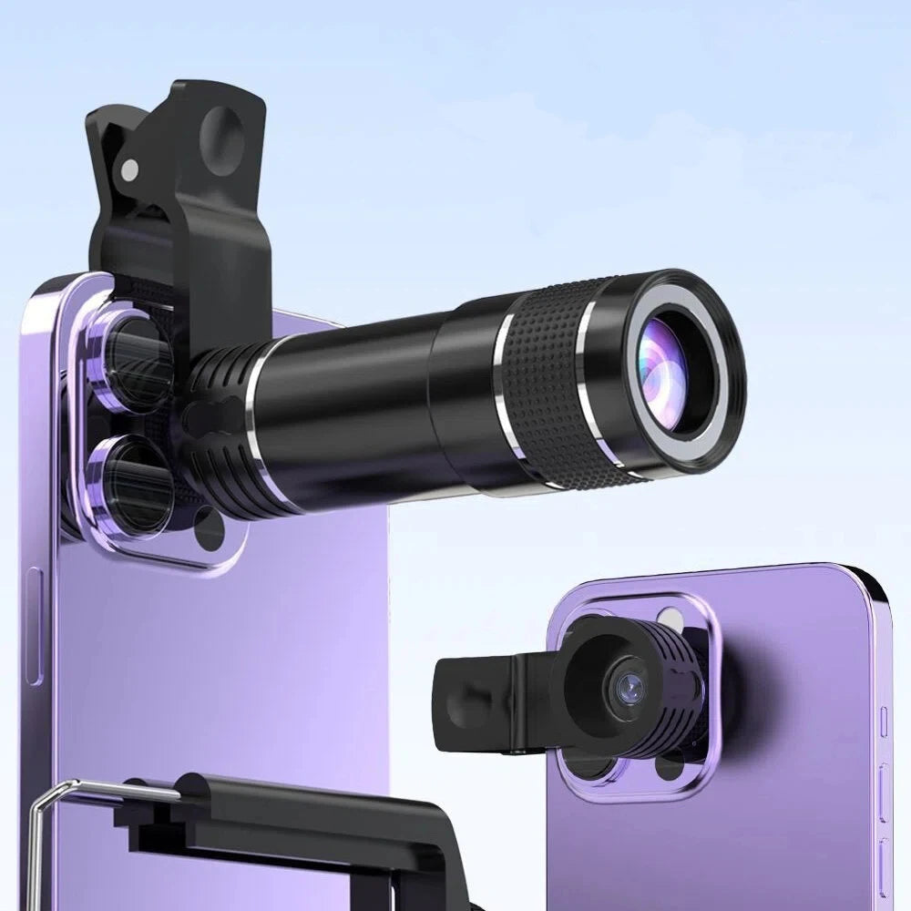 20x Mobile Phone External Telephoto Lens Kit Portable Design With Lens Clip HD External Zoom Camera Lens For Concert Shooting ﻿