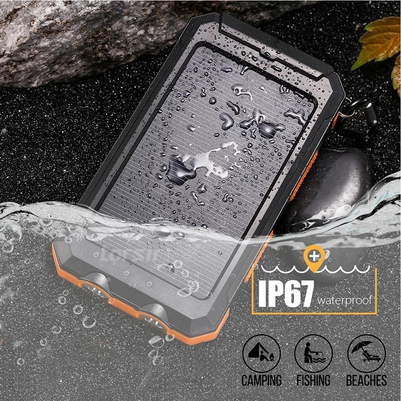 Solar Power Bank 80000mAh – Dual USB-C