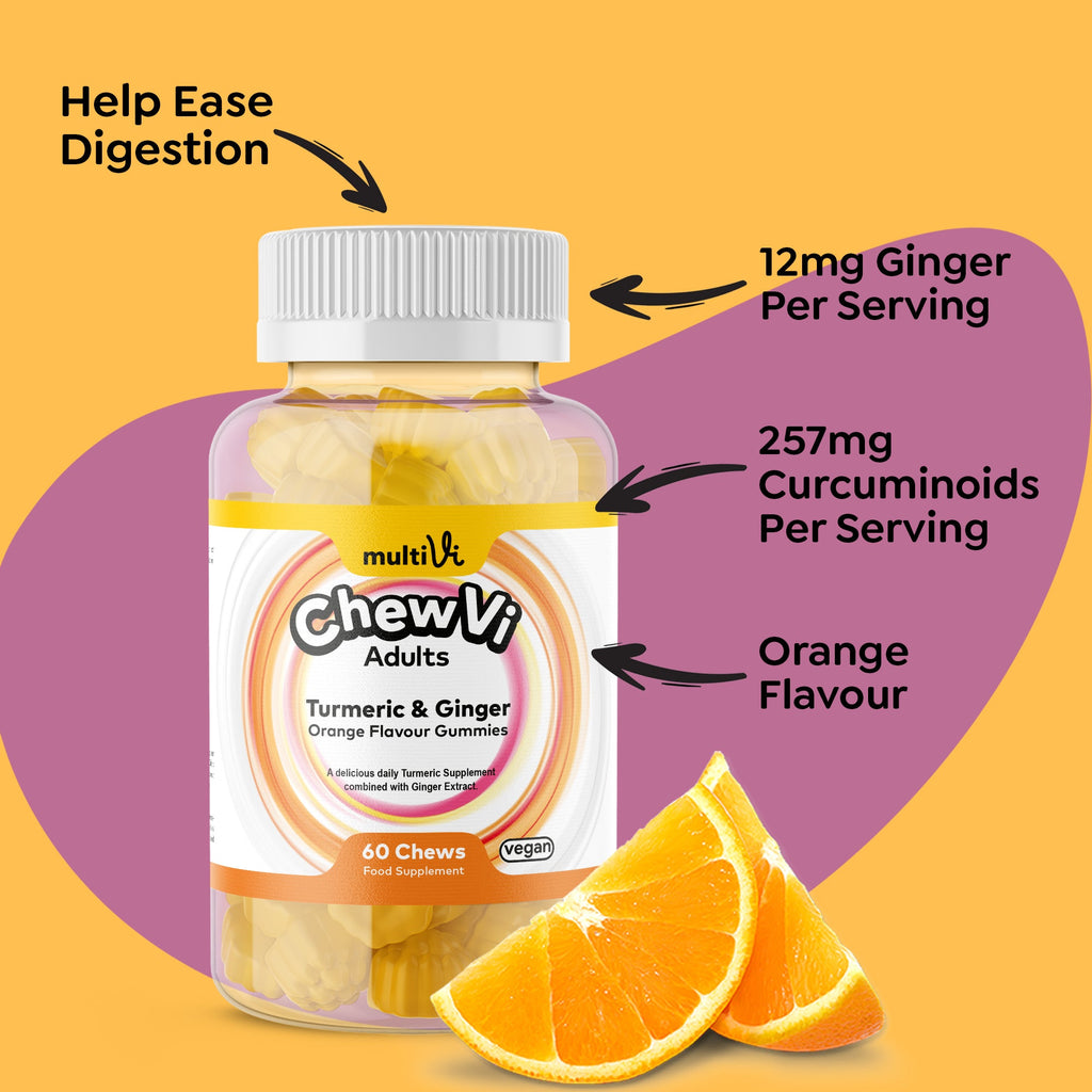 Gomas de Açafrão-da-Índia e Gengibre - Sabor Laranja