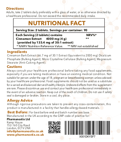 Best Naturals Canela 2000mg COMPRIMIDOS GMP Alta Qualidade